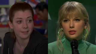Michelle Flaherty (Alyson Hannigan) talking about band camp in American Pie and Taylor Swift performing "Lover" on SNL